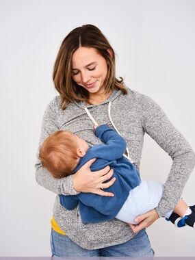 Latched Mama Light Gray Everyday Nursing Hoodie